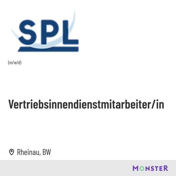 Vertriebsinnendienstmitarbeiter/in